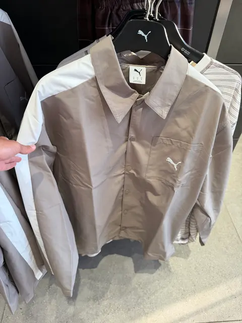 PUMA long sleeve snap button overshirt