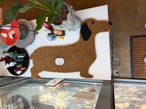 Dachshund shaped doormat